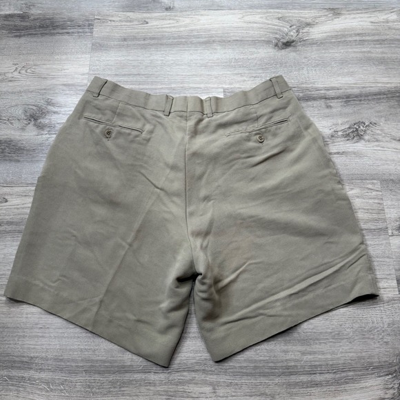 Sette Ponti Mens Dress‎ Shorts Beige Pleated Front Pockets - Picture 2 of 6